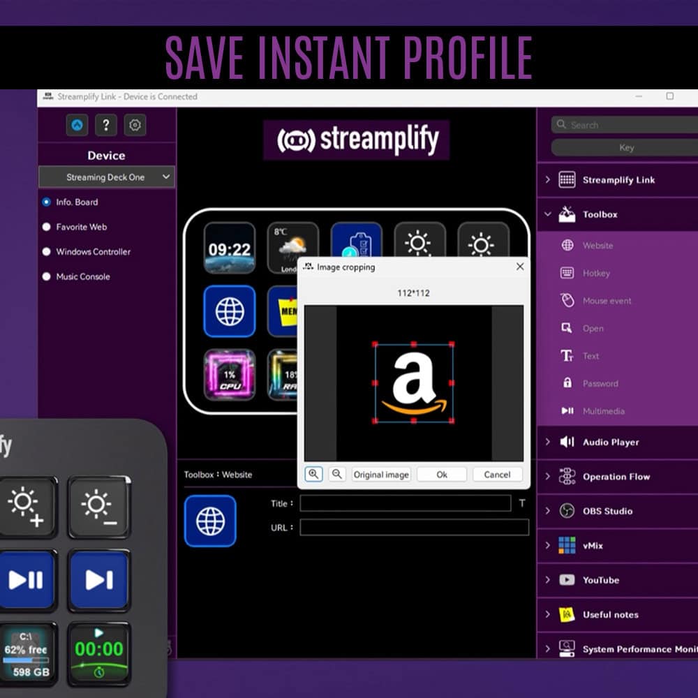 streamplify-streaming-deck-one-controller-15-lcd-tasten image 7